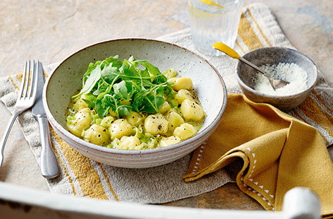 This comforting gnocchi dish turns a handful of ingredients into an easy dinner for one. Inspired by the Italian pasta dish cacio e pepe, we've added leeks here for a subtle sweet flavour. Check out how to use up gnocchi in the tip beneath the recipe!