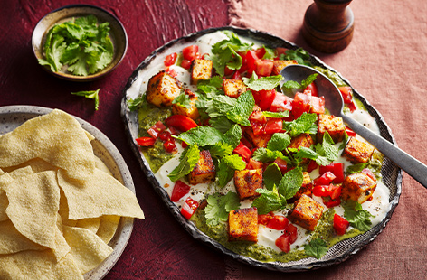 Give cheesy nachos an Indian makeover with this fresh and fragrant tikka paneer dip