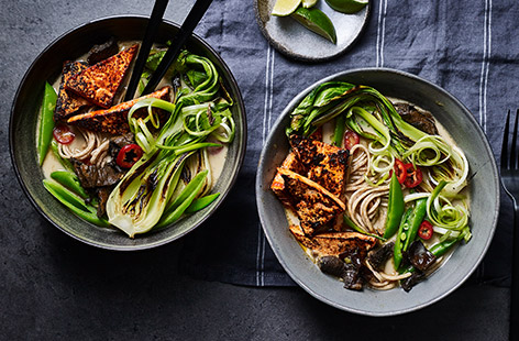 Serve up an umami-packed ramen broth that's entirely plant-based this easy vegan recipe from Derek Sarno