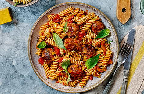 These homemade meatballs come packed with veg and are made with turkey mince which is leaner and cheaper than other meats. 