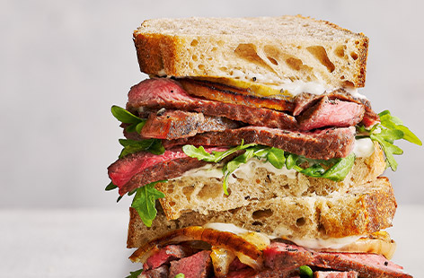We've taken the ever-popular steak sarnie to the next level with tender ribeye steak and tangy sourdough. Treat yourself to this ultimate sandwich on the weekend or whenever you need a pick-me-up!