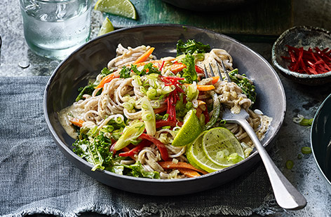 This tasty and affordable noodle recipe is worth getting the food processor out for. Plus, it only takes 15 minutes to knock up