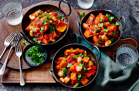 A North-African inspired favourite, this vegetarian tagine makes the most out of winter's delicious root vegetables for a gently spiced and warming supper.