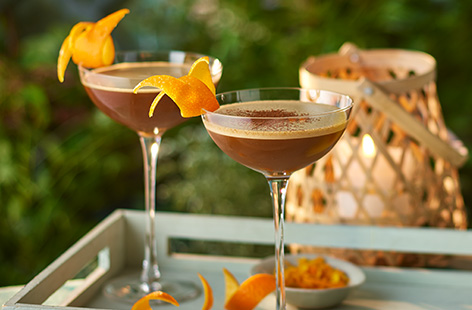 Chocolate orange meets smooth, rich espresso in this twist on everyone's favourite evening cocktail