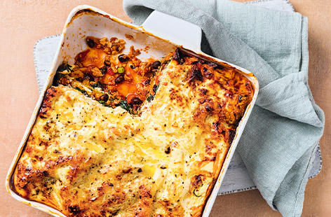 A healthier take on a family favourite, this veg-packed lasagne is made with turkey mince and spinach. 