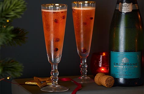Nothing says ‘celebration’ like Champagne, use it in this classic cocktail with a seasonal twist