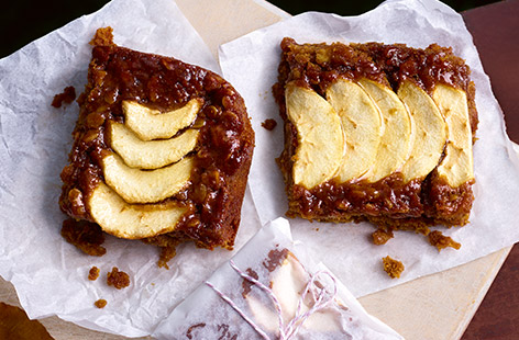 We've taken the classic Yorkshire ginger cake and given it a Bonfire Night spin with toffee apple flavours and a pretty sliced apple topping. Enjoy a square with a cuppa after the fireworks or serve for dessert. You won't want to wait til Bonfire Night to make this again!