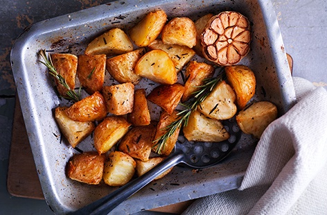 Crisp on the outside and fluffy on the inside – these perfect roast potatoes can be rustled up in just 40 minutes