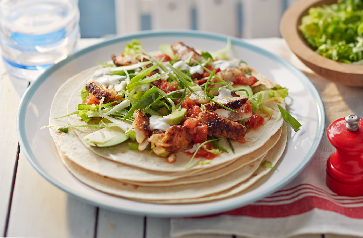 Cajun-spiced fish tacos recipe