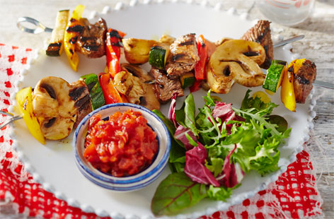 These lamb kebabs are marinated in cola to give them a deliciously sweet glaze