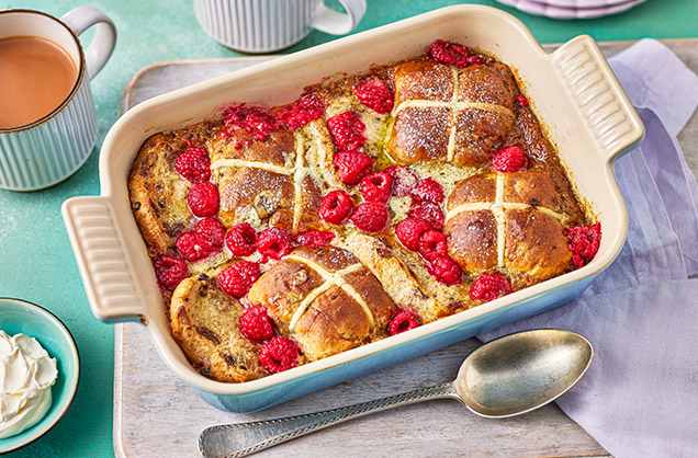 Nina Parker's hot cross bun Italian pudding recipe