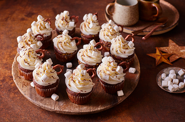 Hot chocolate cupcakes
