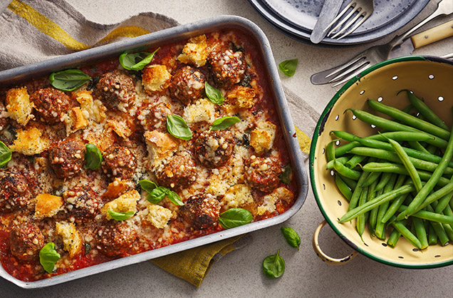 Tuesday - Arrabbiata meatball bake