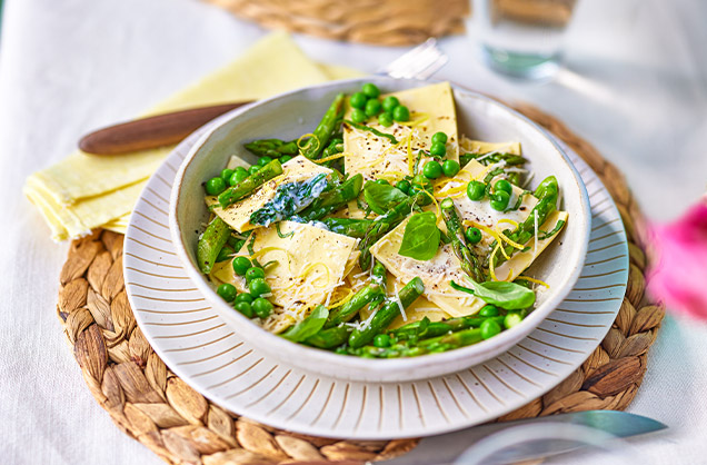 Cheat’s primavera ravioli