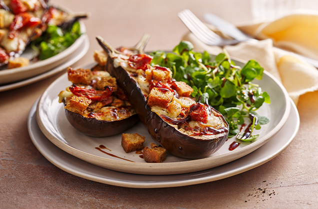 Cheat's aubergine parmigiana 'steaks' recipe