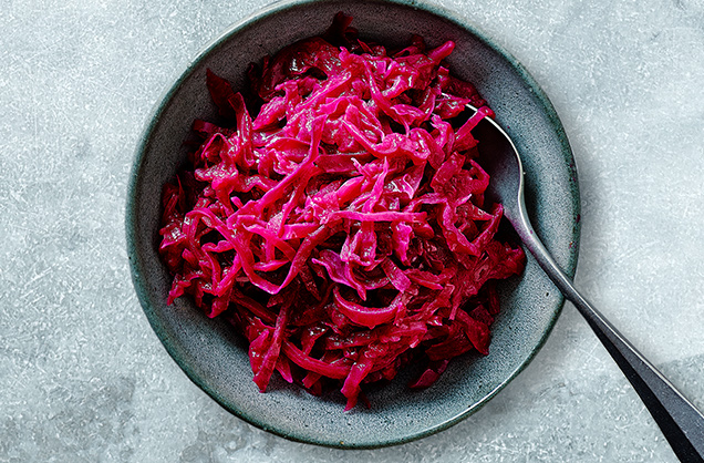 Braised red cabbage