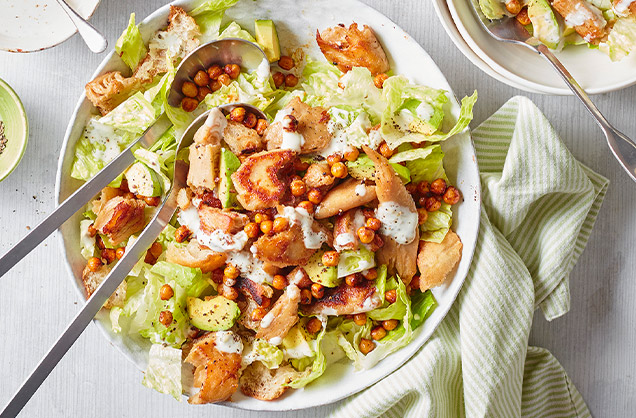 Vegan ‘chicken’ Caesar salad