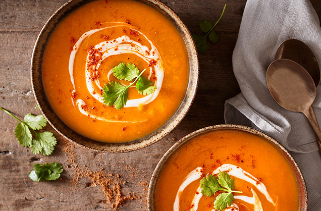 Cajun-spiced butternut squash soup