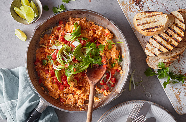 Cajun-spiced scrambled eggs 
