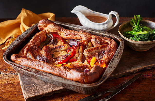 Cajun-spiced vegetarian toad-in-the-hole
