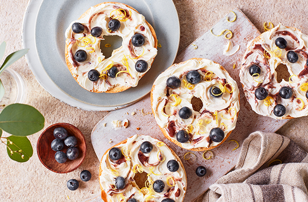 Blueberry cheesecake bagel