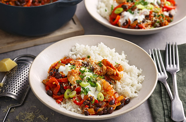 Friday: Chicken and black bean chilli