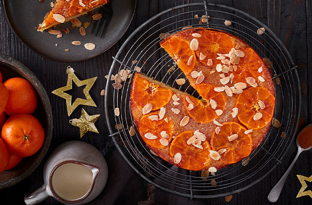 Cinnamon clementine upside-down cake