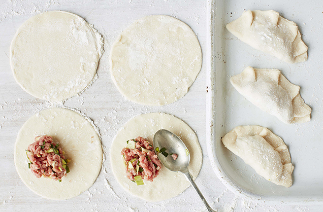 Assemble the dumplings