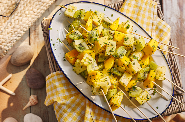 Mojito fruit skewers recipe