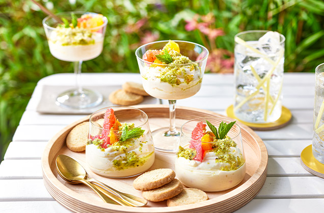 Gin and citrus syllabub