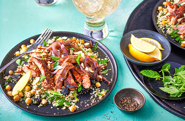 Lamb and prune couscous pilaf