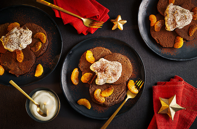 Chocolate rice pudding pancakes
