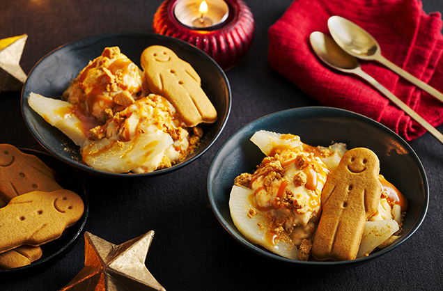 Gingerbread frozen custard sundae