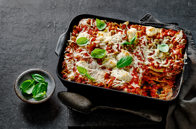 Roasted red pepper lasagne