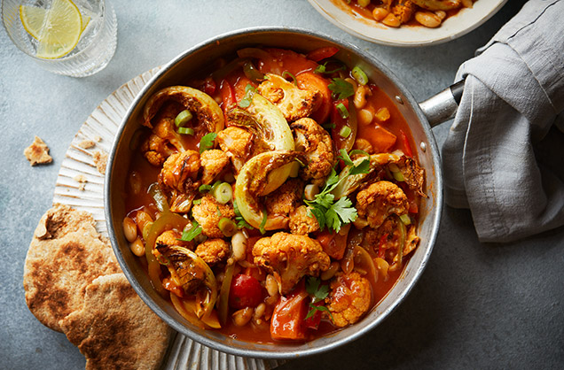 Smoky roasted veg and bean stew
