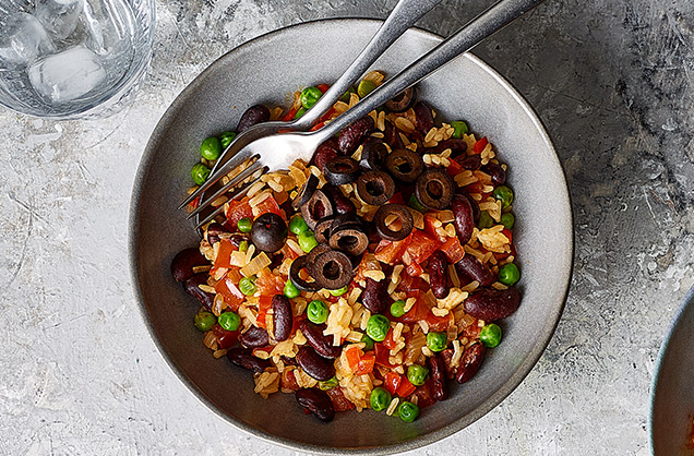 Spanish-style rice and beans