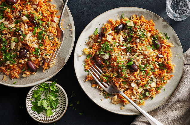 Storecupboard puttanesca rice