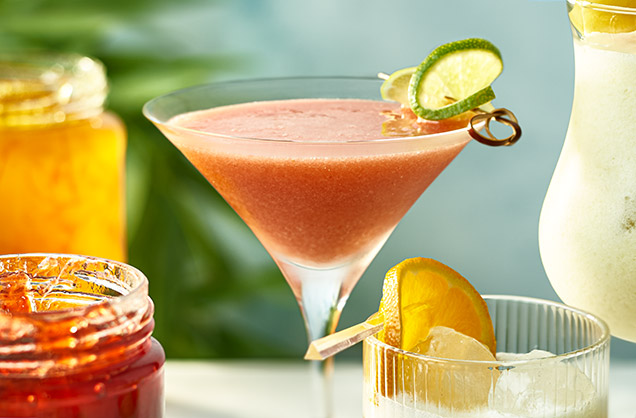 Strawberry jam daiquiri