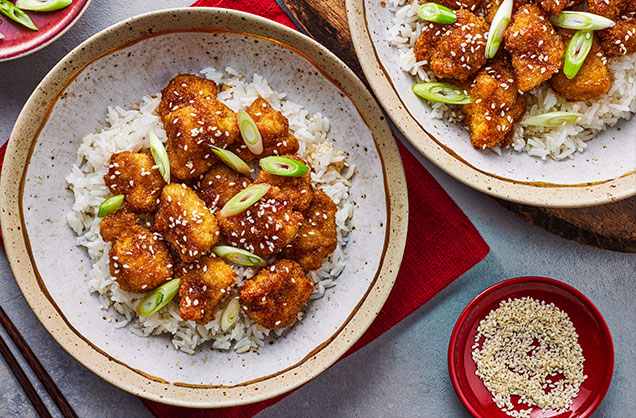 Air-fryer crispy honey garlic chicken