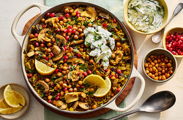 Masala mushroom biryani
