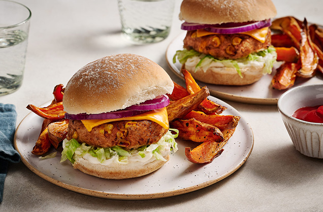 Tuna melt burger