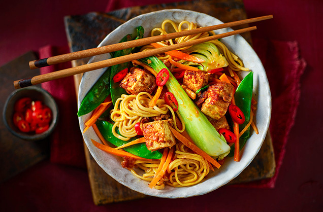 Tofu peanut butter noodles