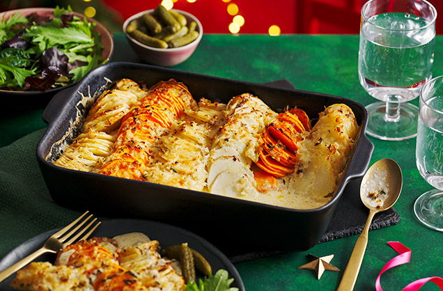 Root vegetable gratin recipe