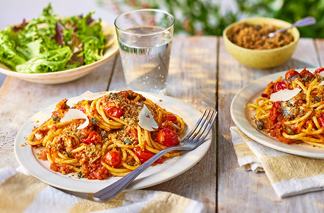 The storecupboard star: Sardine pasta with crispy capers
