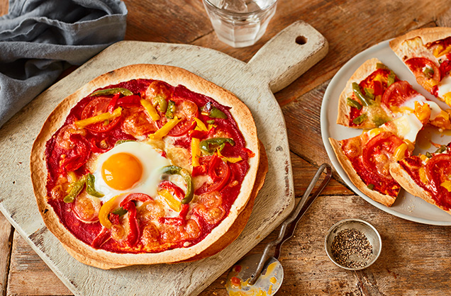 Wednesday: Veggie tortilla pizzas