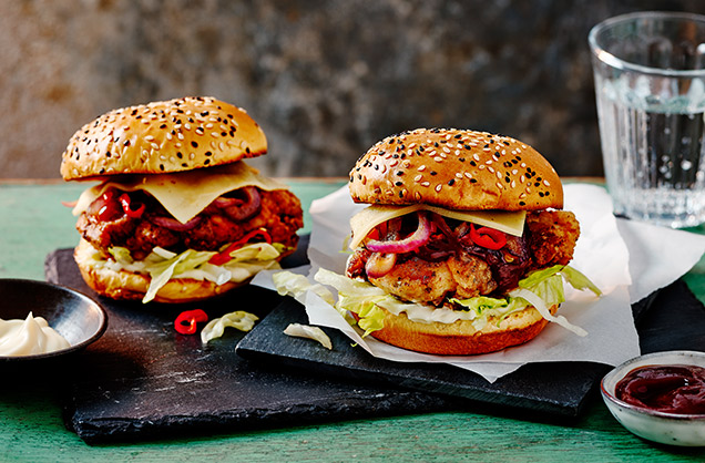 Buttermilk chicken burger recipe