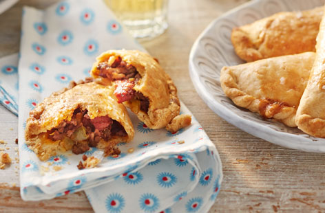 These tasty beef and chorizo empanadas make for a rich and spicy summer dish