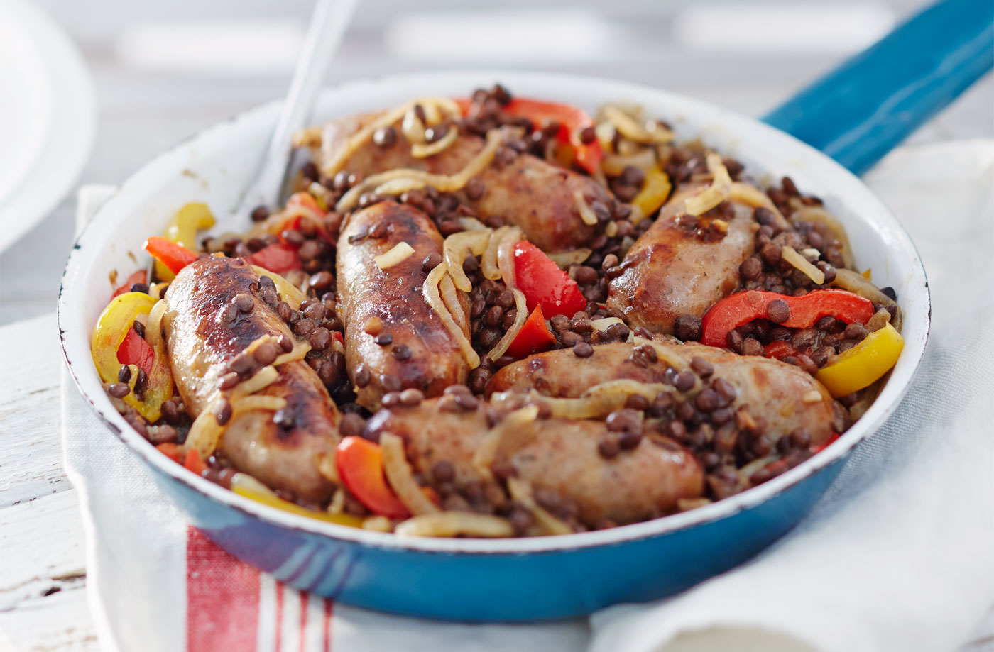 Sausage and lentil hotpot recipe
