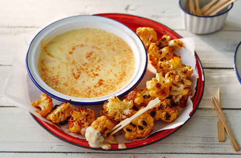 Replace bread with some charred chunks of cauliflower in this smoky campfire cauliflower fondue. The punchy cheese sauce, emboldened by Worcestershire sauce and mustard powder, is what takes this recipe to the next level. It's ooey, gooey, and oh-so good.