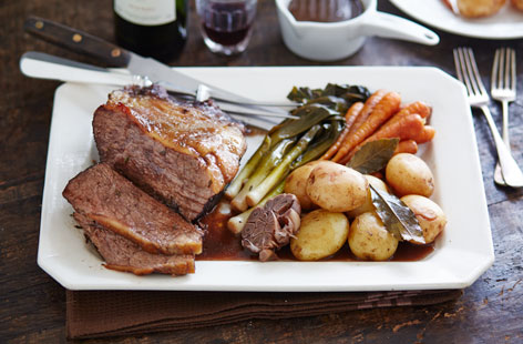 Pot-roasting a joint of beef means there’s no need to baste plus the end result is really tender